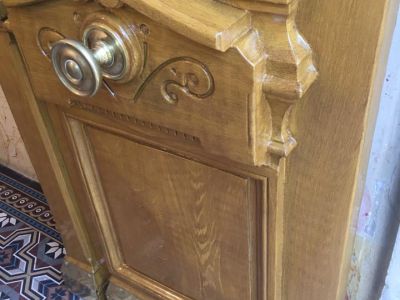 Porte d’entrée double en faux bois,Paris 13